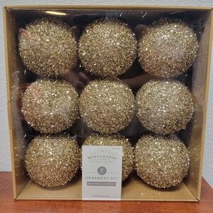 Wondershop Glittering Gold Ornament Collection 2 boxes NIB
